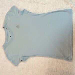 Y2K Vintage Adidas Light Blue Tee with Logo